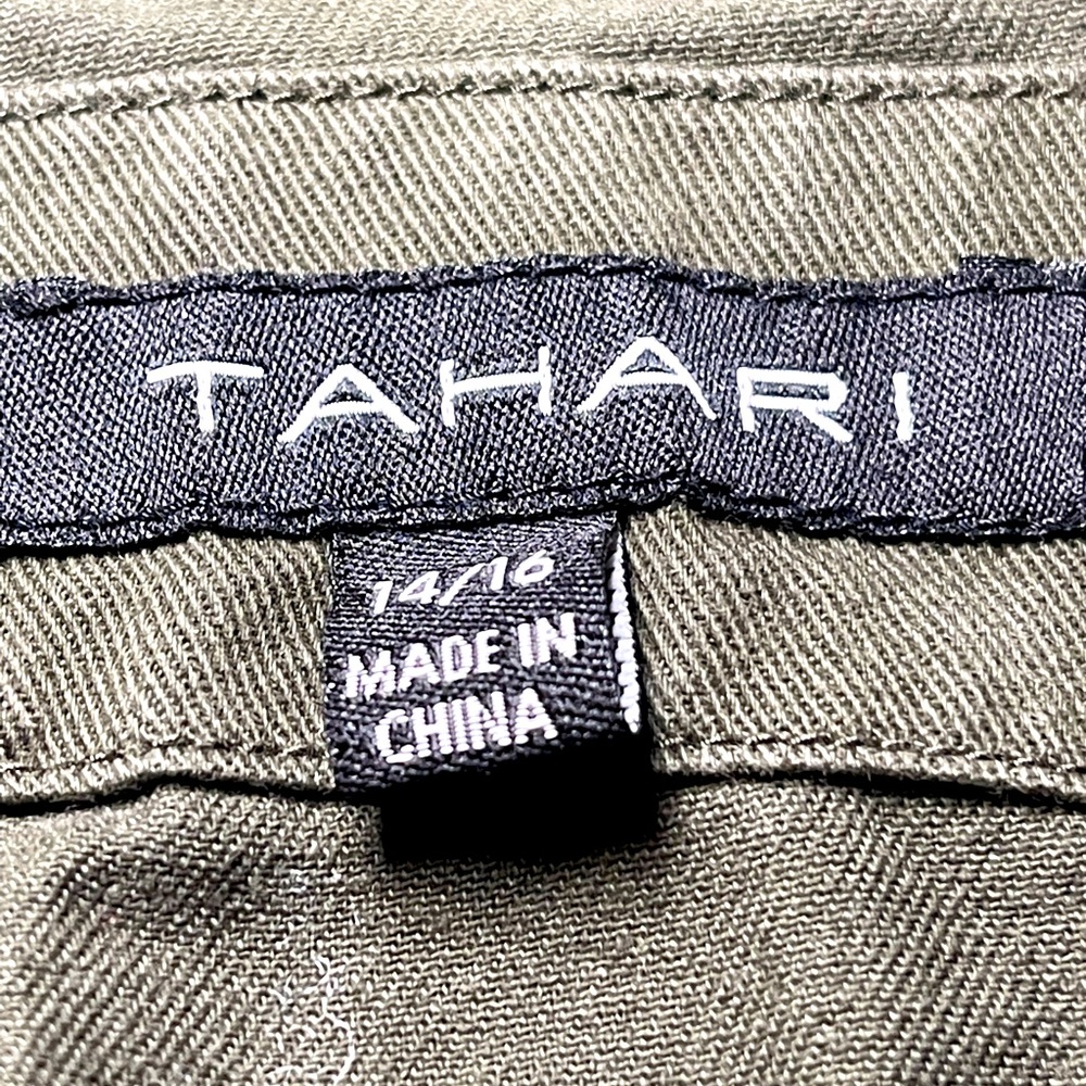 Tahari Big Girl Khaki Jacket Size 14/16 - Picture 3 of 8